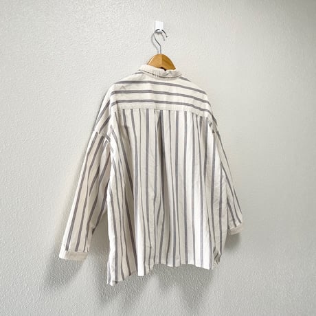 nest Robe コットンリネンストライプビッグシャツ