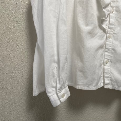 2024AW / grin ソフトガーゼ起毛 Wラッフルシャツ