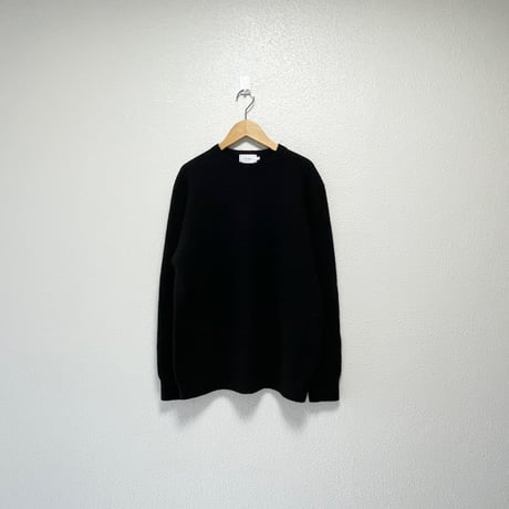 販売継続品 /  RINEN 2/15ウール天竺編み(ホールガーメント) クルーネックニット