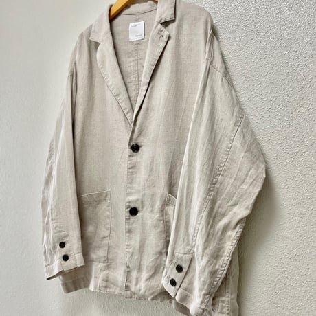 2025SS / 人気完売品 / 2026SS追加販売品 / かぐれ × KURASHI&Trips PUBLISHING  「ラフに、カーデ感覚」 フレンチリネンのテーラードジャケット