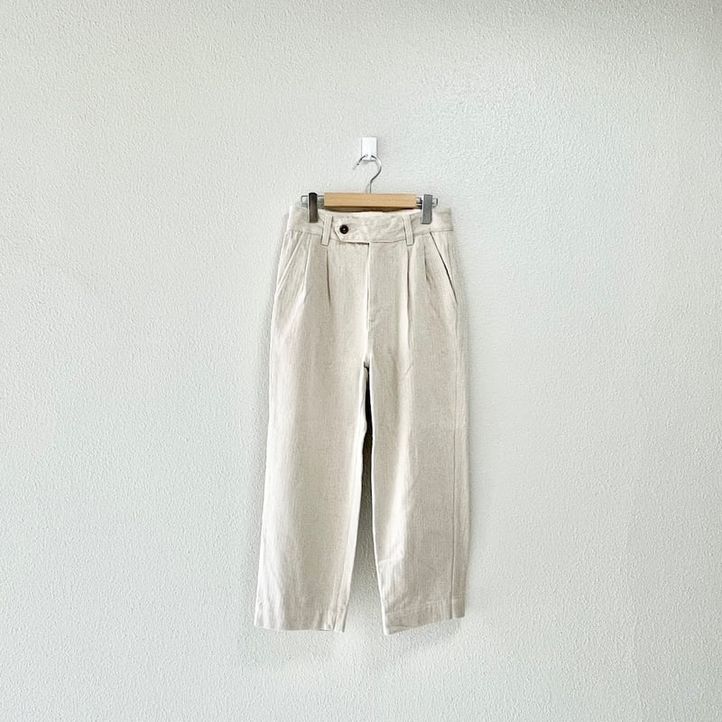 18SS MHL. COTTON LINEN ヘリンボーン ワークパンツ MHL. コットンリネンヘリンボーンパンツ | Lisululu online