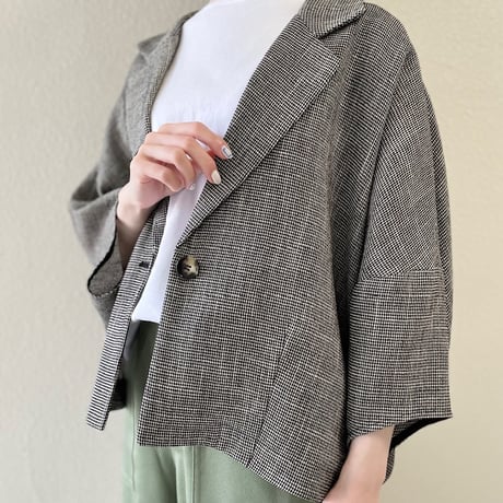 2025SS / 販売継続品 / BEARDSLEY ハーフスリーブツイードジャケット