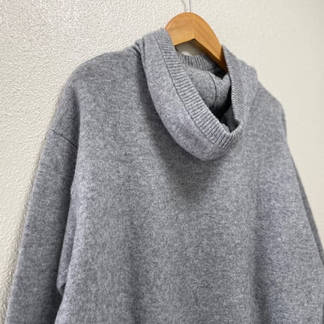 GIPSY BLUE ウールカシミヤフーデットニット
