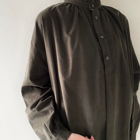 Honnete  frilled collared wide dress フリルカラー ワイドワンピース