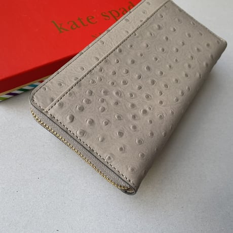 未使用品 / 保護フィルム付き / kate spade newyork オーストリッチロングウォレット