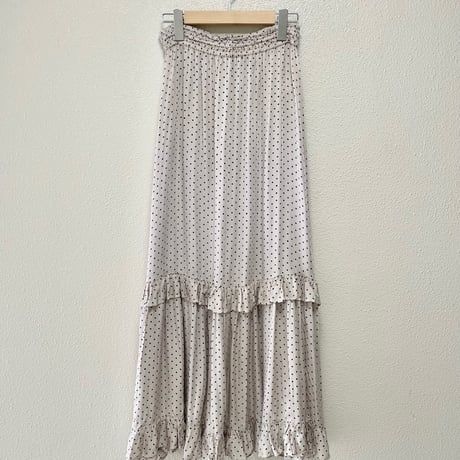 BEAUTY&YOUTH UNITED ARROWS 別注 NE QUITTEZ PAS! ドットフリル ロングスカート