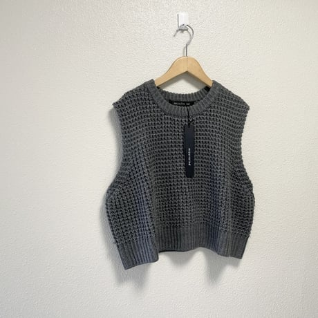 2024AW /未使用品/ mizuiro ind ワッフルニットベスト