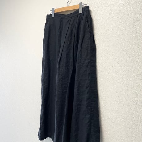 2024SS / grin  40リネン ラップキュロットパンツ