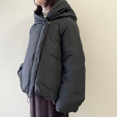 MidiUmi ショートフーデッドダウンコート