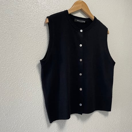 2023AW / mizuiro ind クルーネックショートウールベスト