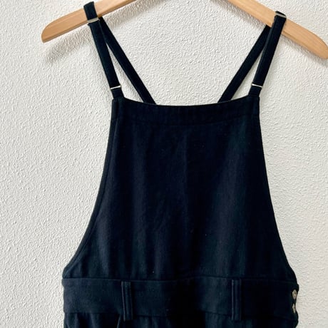 atelier naruse コットンフラックスウールサロペットパンツ