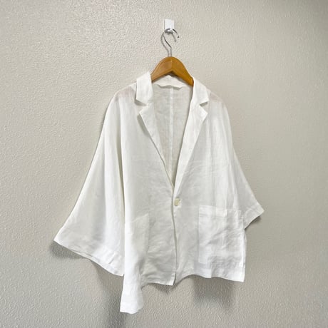 未使用品 / 2025SS /  UNIVERSAL TISSU フレンチリネン ドルマンスリーブ  シャツ ジャケット オフホワイト