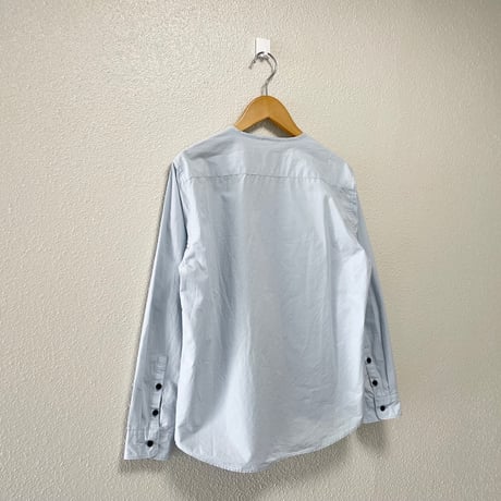 2025SS / 販売継続品 / MUYA nerd shirts no collar  SAX BLUE ※別注カラー