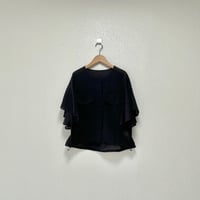 2024SS / 未使用品 NUS コットンドビーラッフルスリーブブルゾン【ブラック】