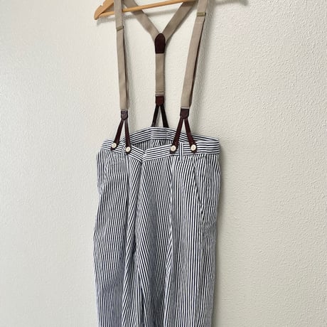 nest Robe ストライプコットンワイドパンツ