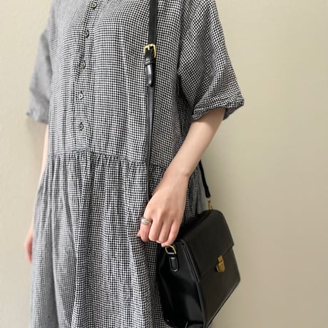 nest Robe FRENCH LINEN GINGHAM SHIRT DRESS