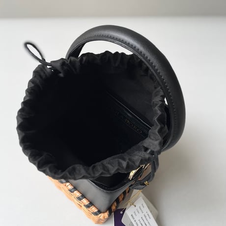 タグ付き未使用品 / VIOLAd'ORO スプリットラタンxスプリットレザーカゴBAG ※ノベルティ限定トート付き