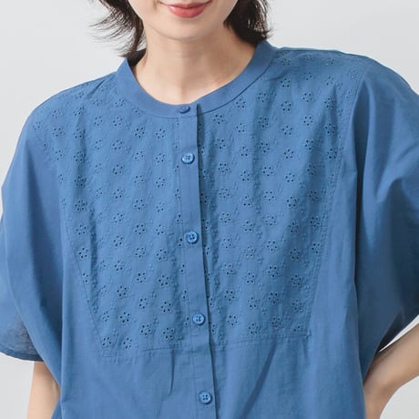 【5色展開】select 刺繍切替ブラウス