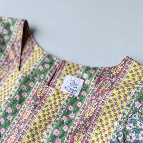 2025SS / Dot＆Stripes CHILD WOMAN リバティプリント パッチワークブラウス
