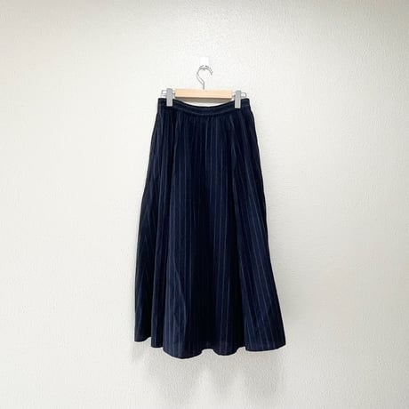 タグ付き未使用品 / 2023SS / conges payes ADIEU TRISTESSE ピンストライプフレアスカート