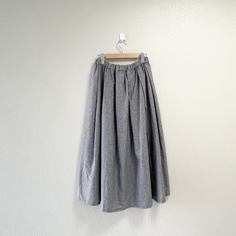 mizuiro ind タックギャザーチェックスカート