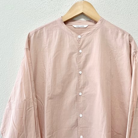 TOUJOURS COTTON Classic Band Collar Shirt