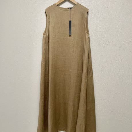 2025SS / タグ付き未使用品 / 販売継続品 / mizuiro ind  リネンノースリーブワンピース