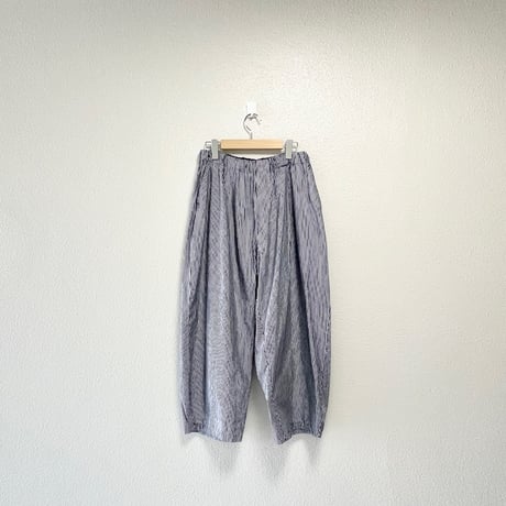 継続販売品 / mizuiro ind  ヒッコリーワイドテーパードパンツ