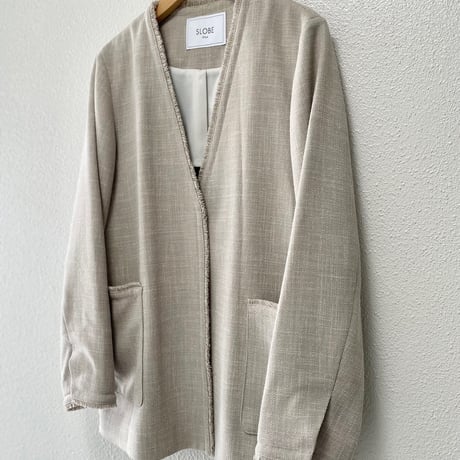 SLOBE IENA スラブVネックノーカラージャケット