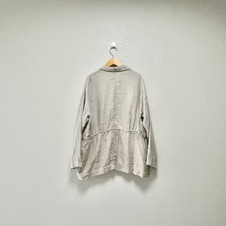 2025SS / 人気完売品 / 2026SS追加販売品 / かぐれ × KURASHI&Trips PUBLISHING  「ラフに、カーデ感覚」 フレンチリネンのテーラードジャケット