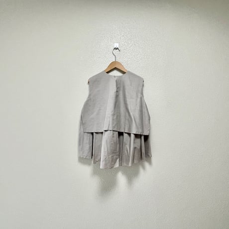 mizuiro ind  レイヤードデザインギャザー ノースリーブプルオーバー
