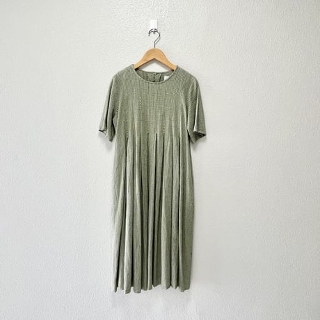 l'atelier du savon 手仕事刺繍ギンガムタックワンピース