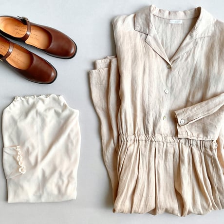 fog linen work  hal ギャザーワンピース