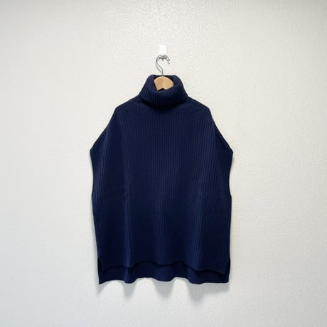 未使用品 / タグ付き / NATURAL LAUNDRY ラムウール RIBタートルベスト