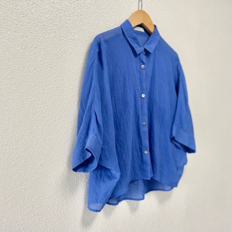 deux C 2025SS コットンボイルブラウス 5分袖 シアー