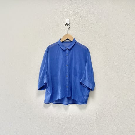 deux C 2025SS コットンボイルブラウス 5分袖 シアー