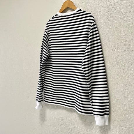 2024AW / Veritecoeur 天竺クルーネック  ボーダーロングスリーブTシャツ
