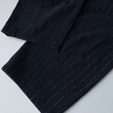 2023AW / pas de calais 先染めストライプコール コクーンワイドパンツ