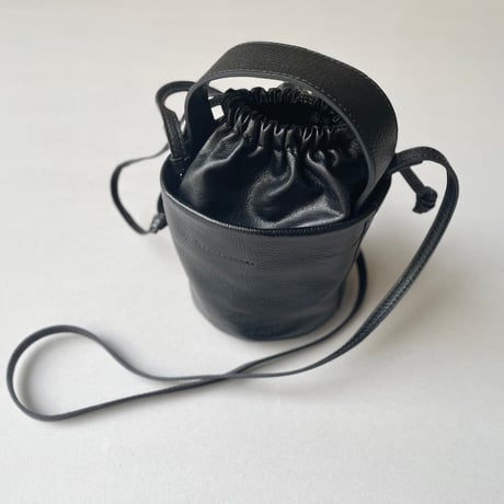 thehighlights  pot' micro-mini leather bag more BLACK