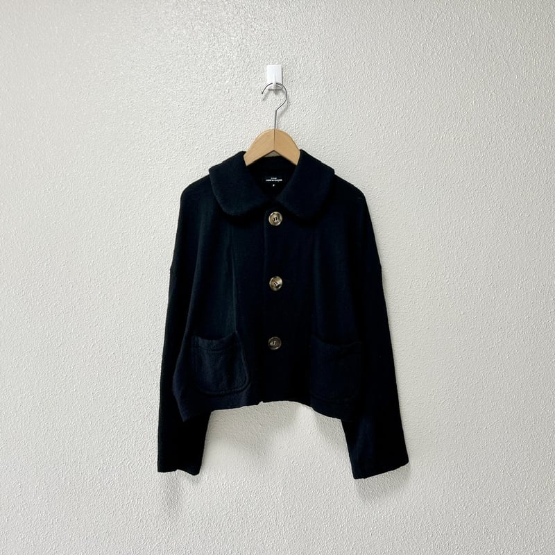 comme des garcons tricot 黒ショート丈ニットジャケット tricot COMME des GARCONS ウールニットジャケット | Lisululu