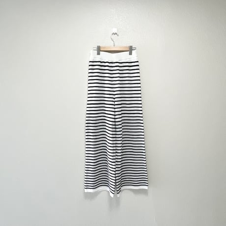 Spick＆Span ボーダークロッシェパンツ