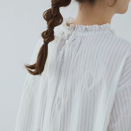 【3色展開】select サークル刺繍 コットンブラウス