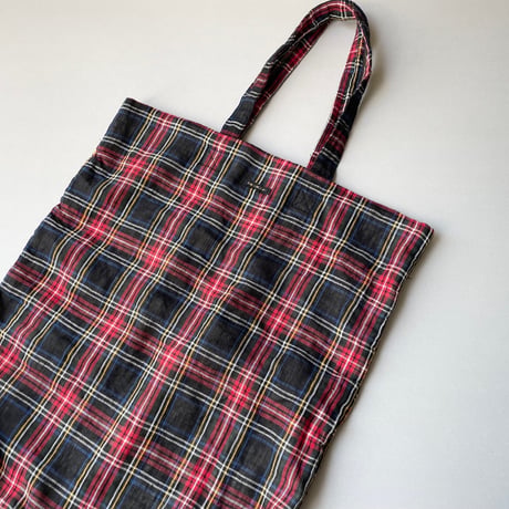 R&D.M.Co- オールドマンズテーラー リネンタータンチェックバッグ  “TOTE BAG”