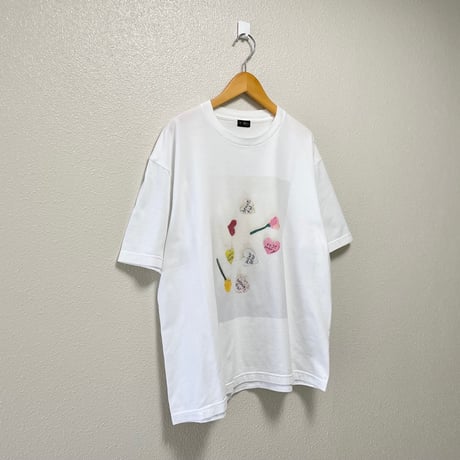 販売継続品 / pot and tea ロゴ入りハートがたくさんTシャツ