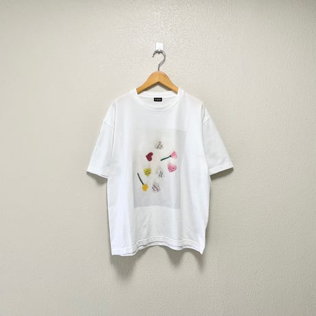 販売継続品 / pot and tea ロゴ入りハートがたくさんTシャツ
