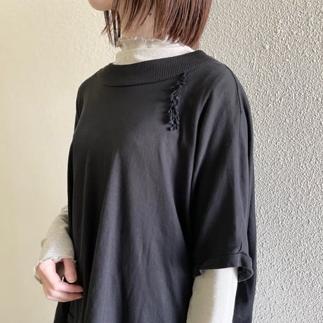 minaperhonen fluid ドルマン半袖カットソー
