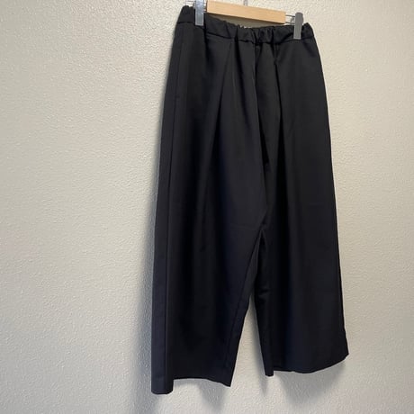 販売継続品/ mizuiro ind ハイウエスト タックワイドイージーパンツ
