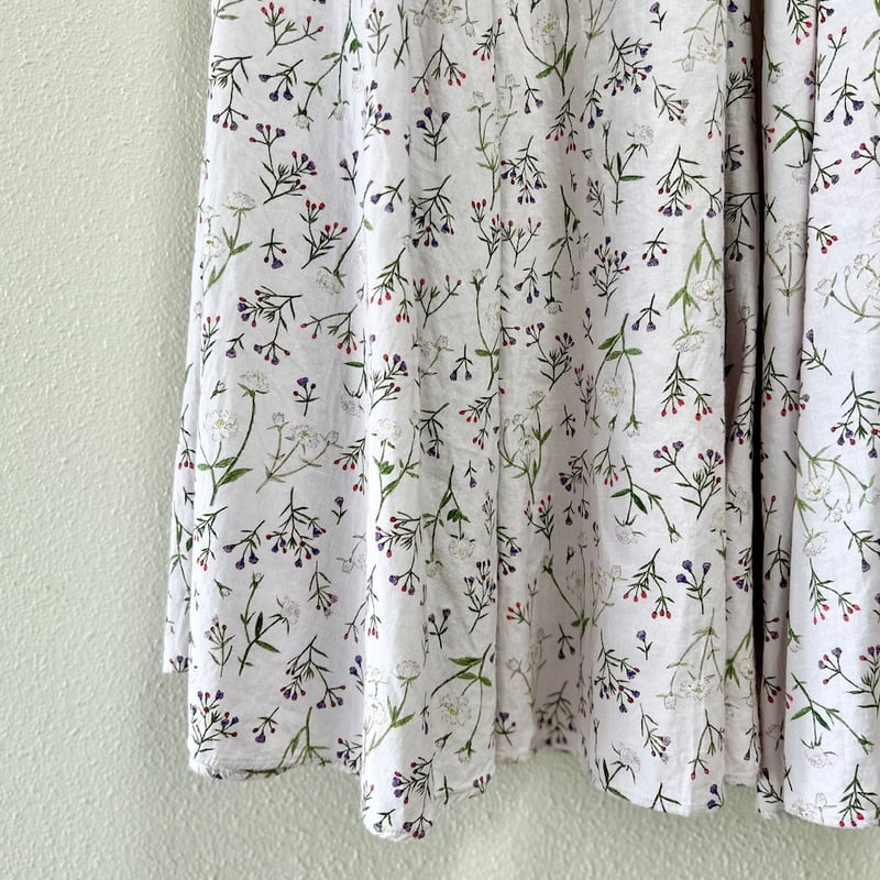 Nest Robe UpcycleLino Flowers テールフレアスカート | Li