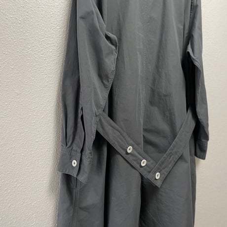 2024AW / MHL. WASHED COTTON POPLIN DRESS