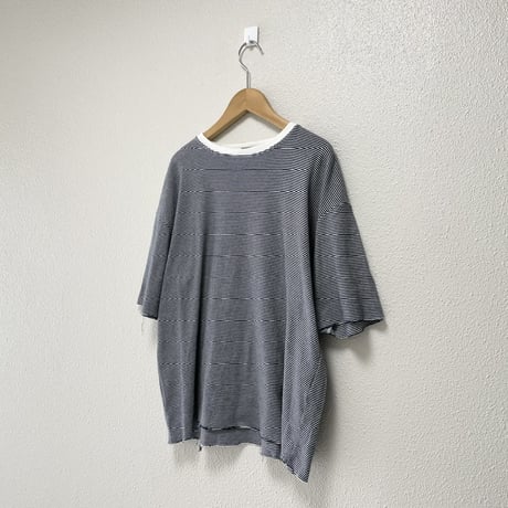 LENO HALF SLEEVE BORDER T-SHIRT